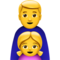 Family: Man, Girl emoji on Apple